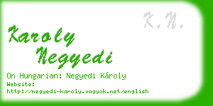 karoly negyedi business card